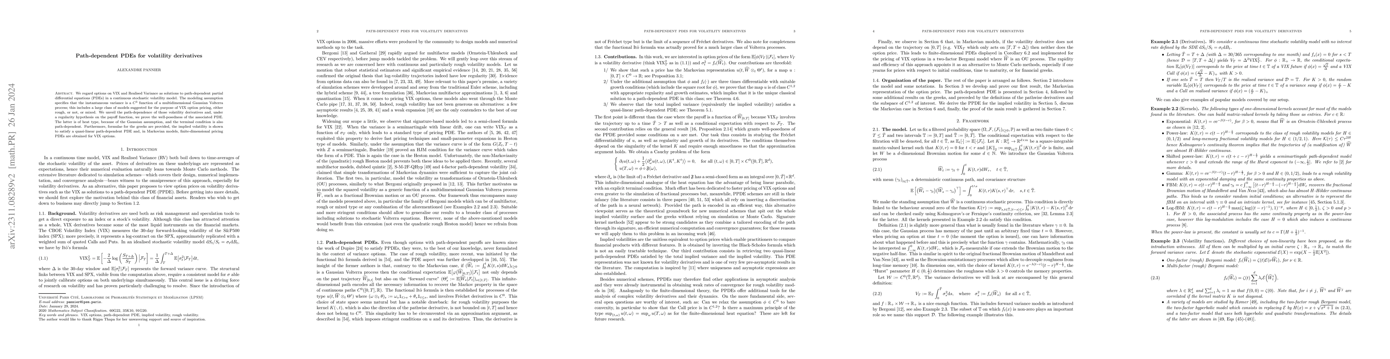 Thumbnail for Path-dependent PDEs for volatility derivatives