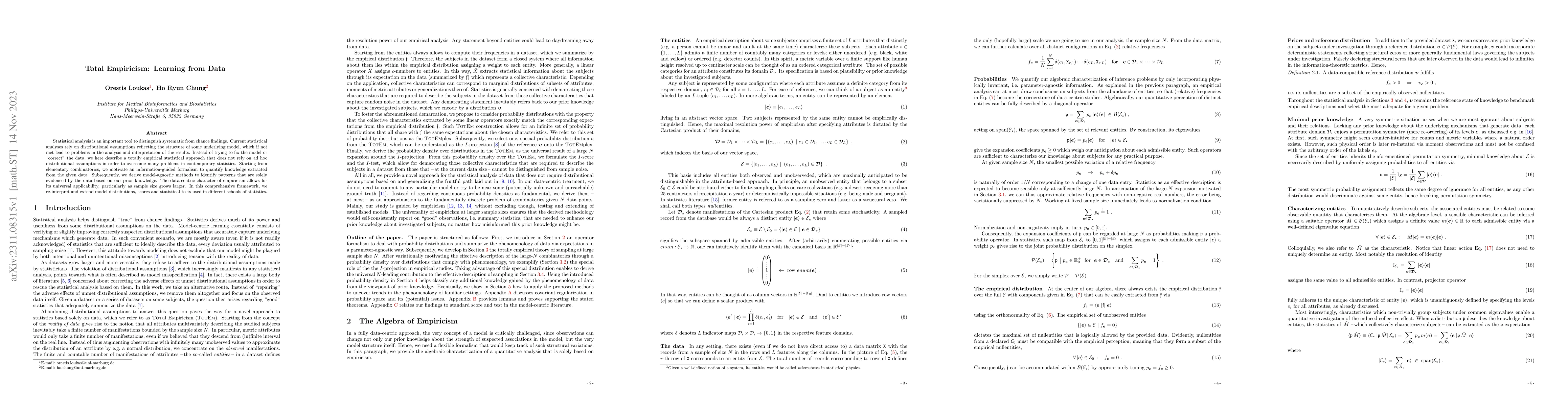 Thumbnail for Total Empiricism: Learning from Data