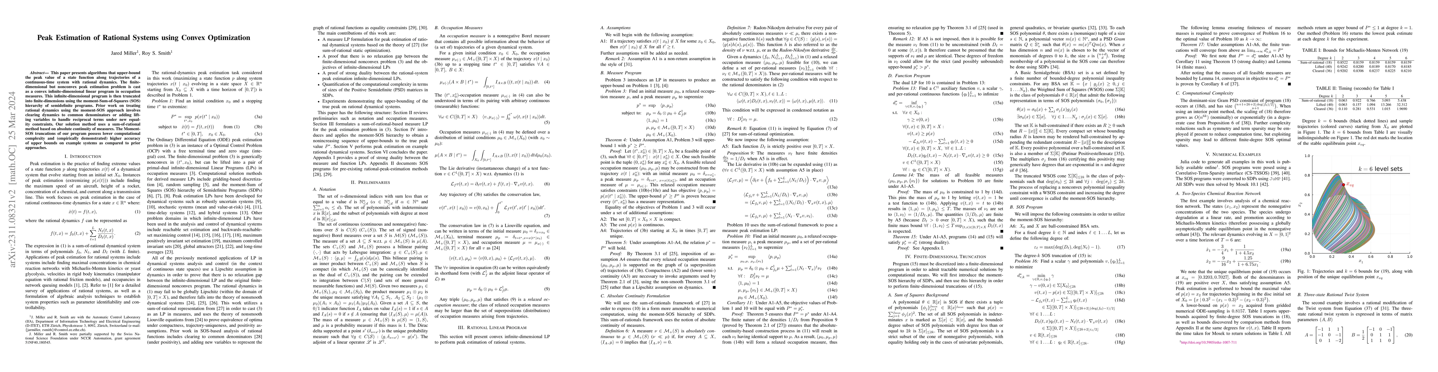 Thumbnail for Peak Estimation of Rational Systems using Convex Optimization