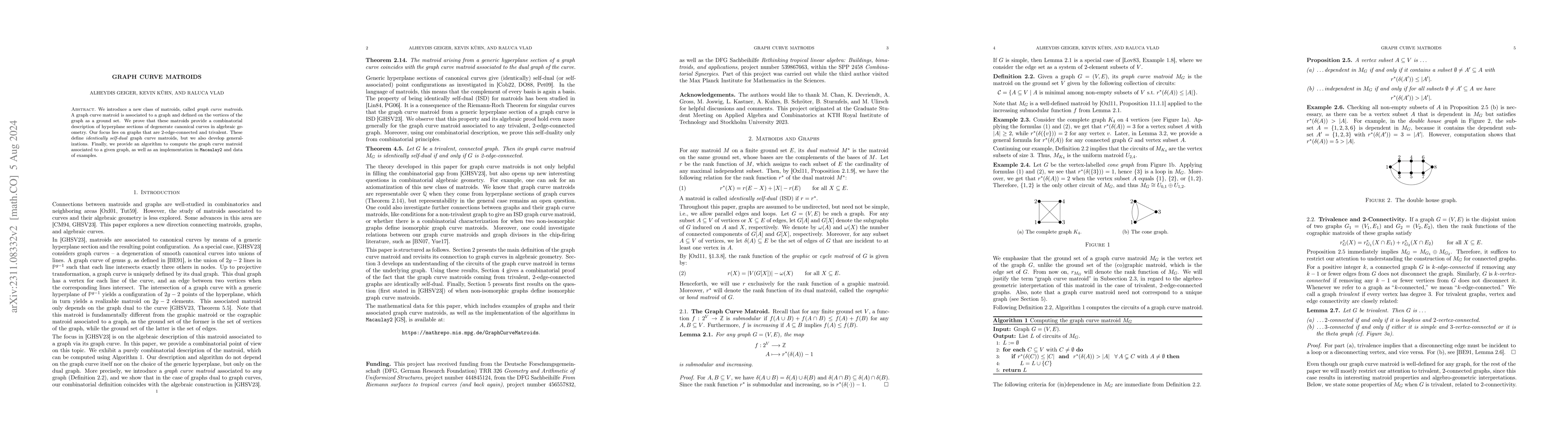 Thumbnail for Graph Curve Matroids