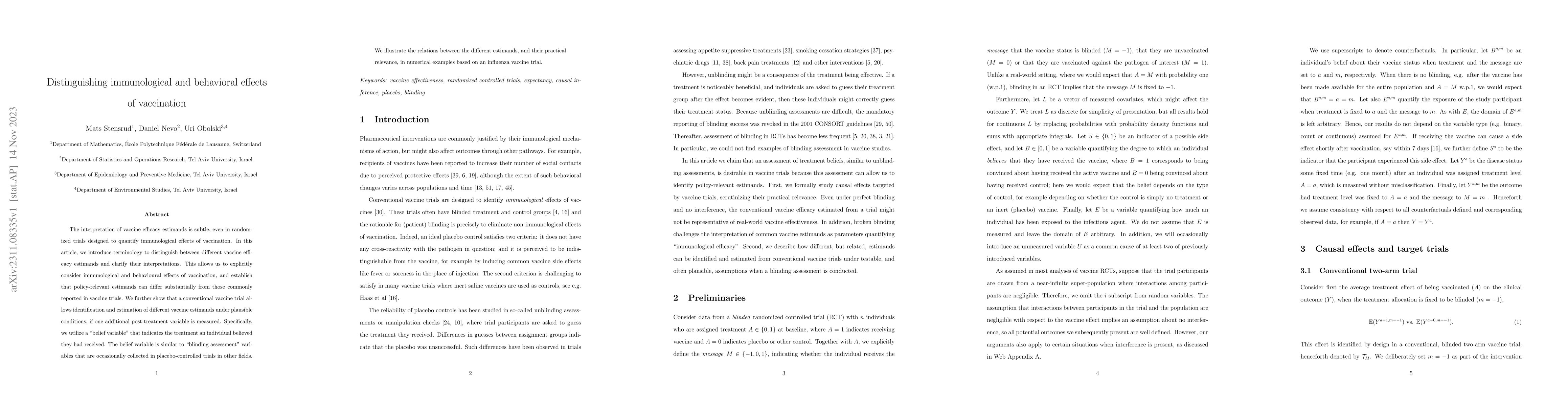 Thumbnail for Distinguishing immunological and behavioral effects of vaccination