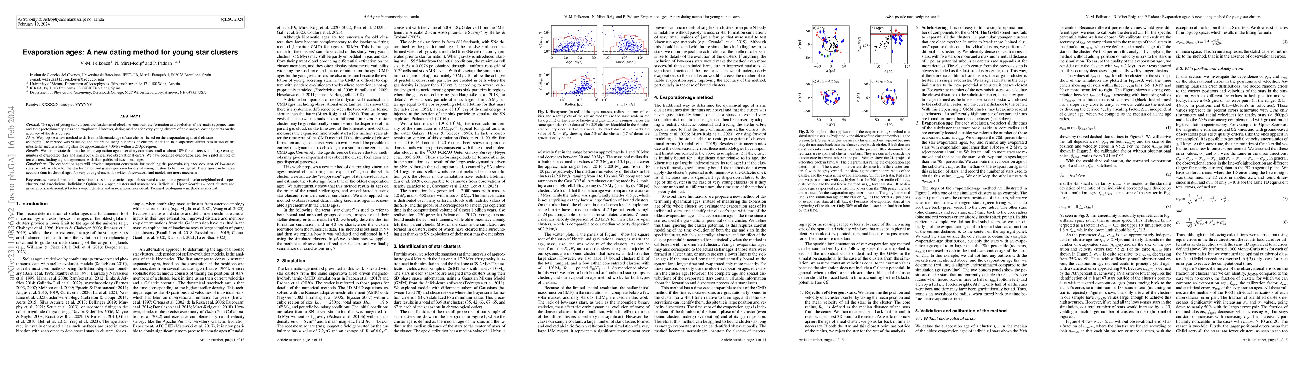 Thumbnail for Evaporation Ages: a New Dating Method for Young Star Clusters