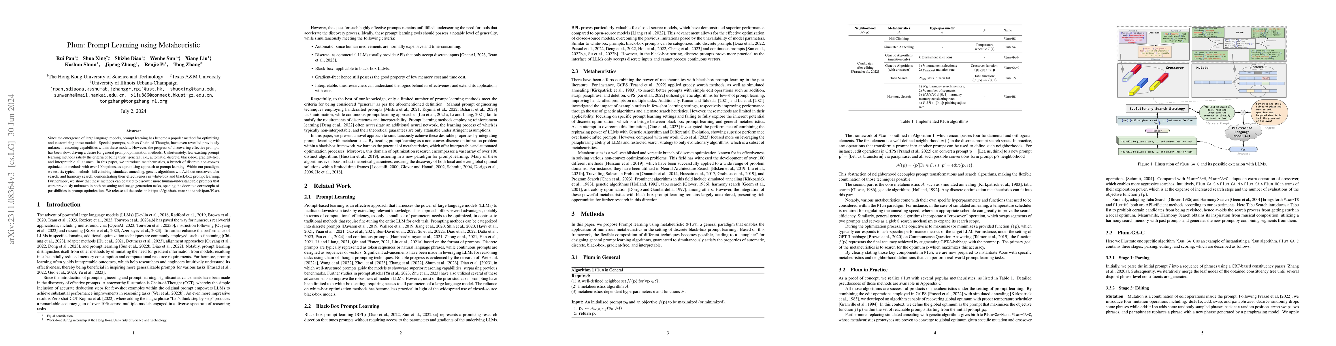 Thumbnail for Plum: Prompt Learning using Metaheuristic