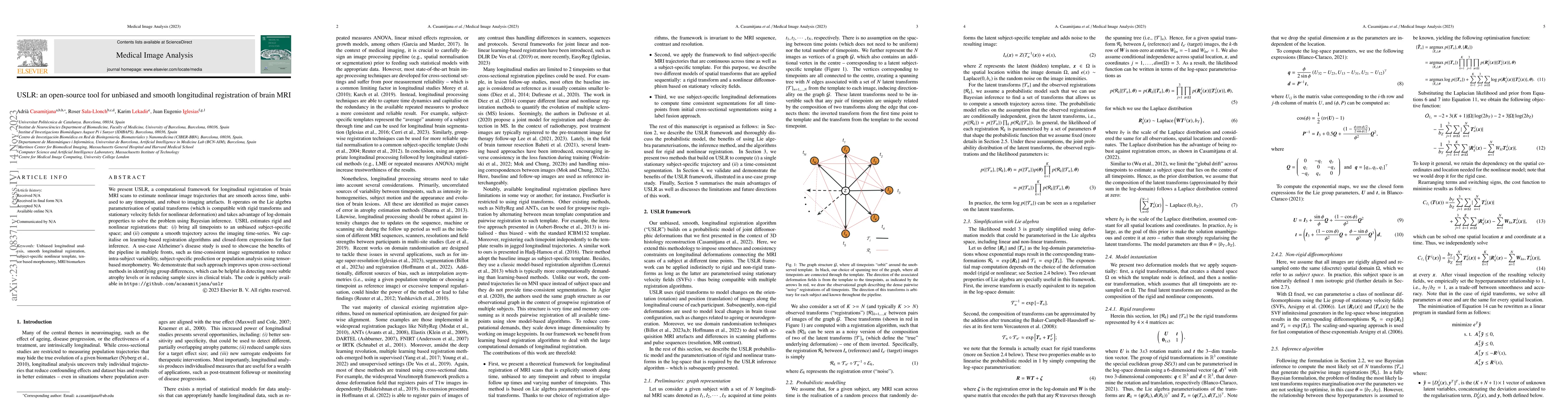 Thumbnail for USLR: an open-source tool for unbiased and smooth longitudinal
  registration of brain MR