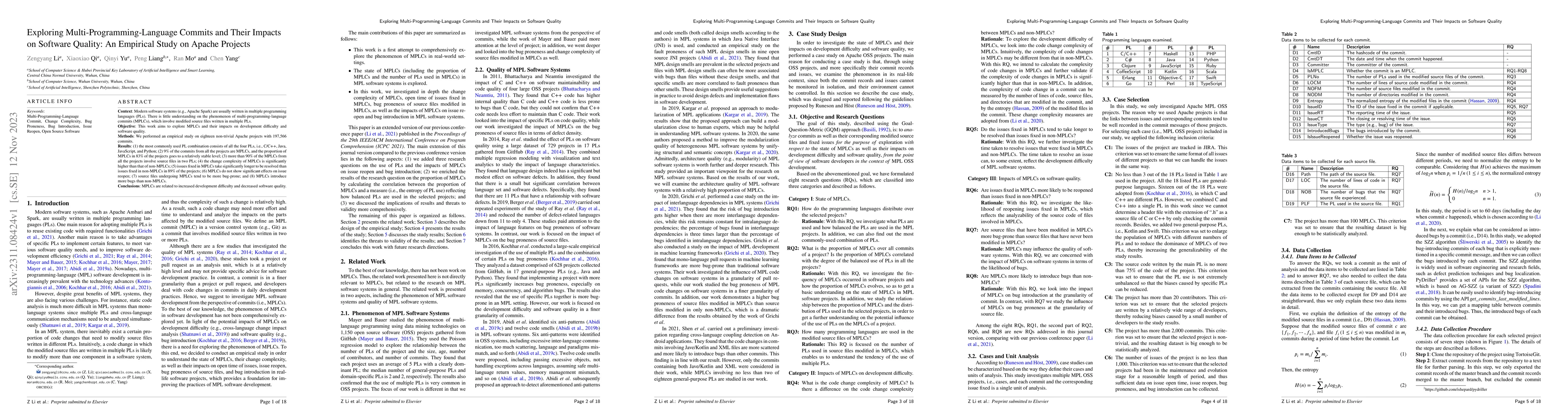 Thumbnail for Exploring Multi-Programming-Language Commits and Their Impacts on
  Software Quality: An Empirical Study on Apache Projects