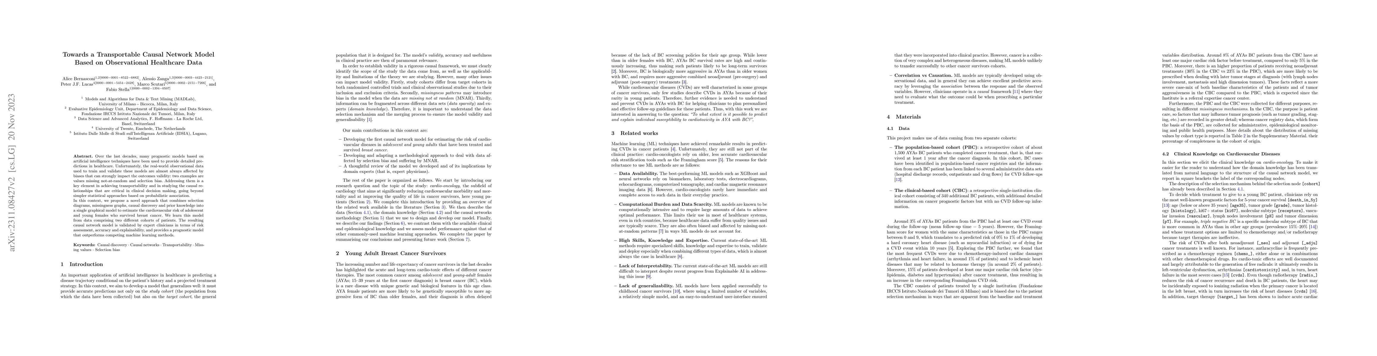 Thumbnail for Towards a Transportable Causal Network Model Based on Observational
  Healthcare Data