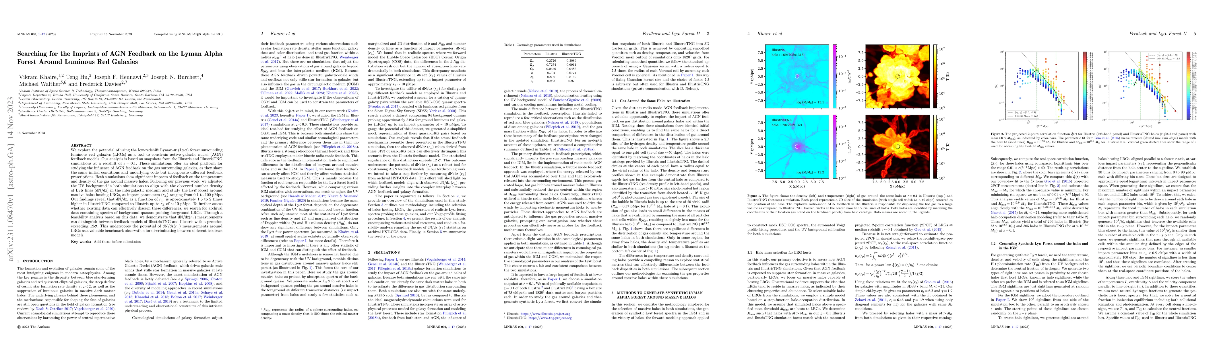 Thumbnail for Searching for the Imprints of AGN Feedback on the Lyman Alpha Forest
  Around Luminous Red Galaxies