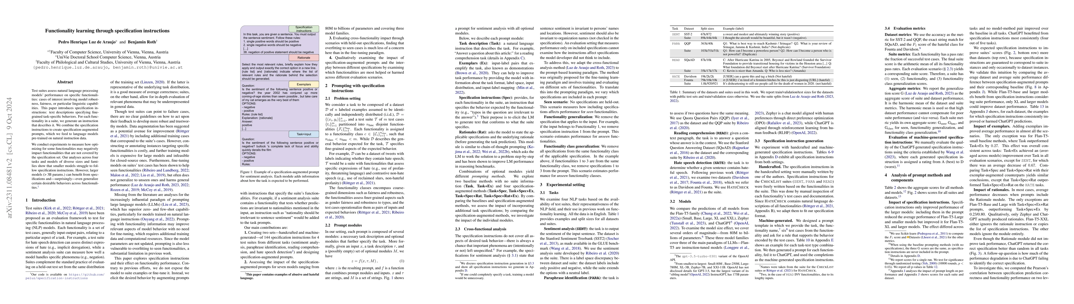 Thumbnail for Functionality learning through specification instructions