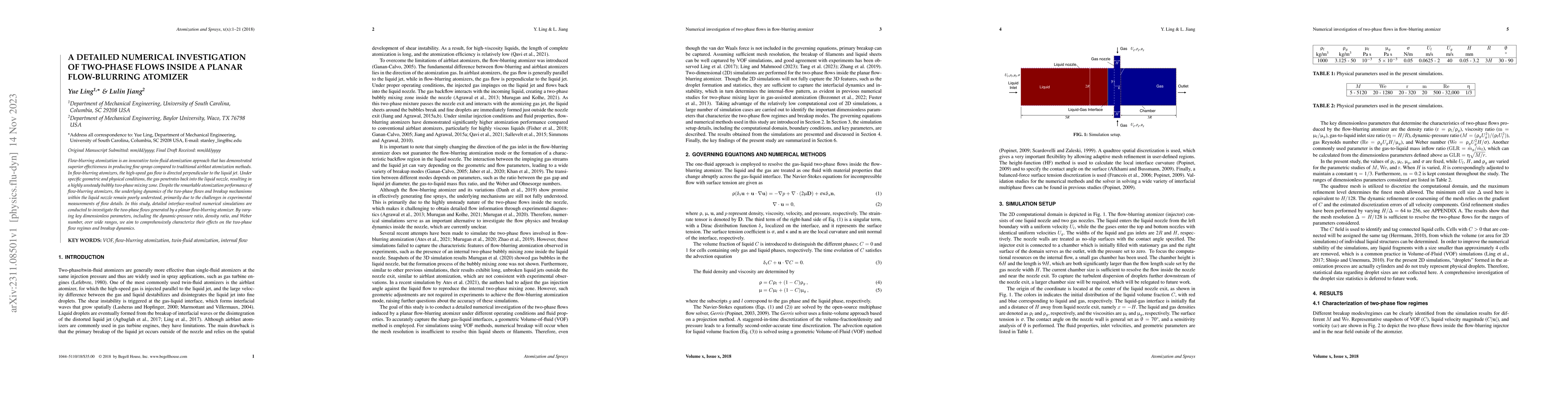 Thumbnail for A detailed numerical investigation of two-phase flows inside a planar
  flow-blurring atomizer