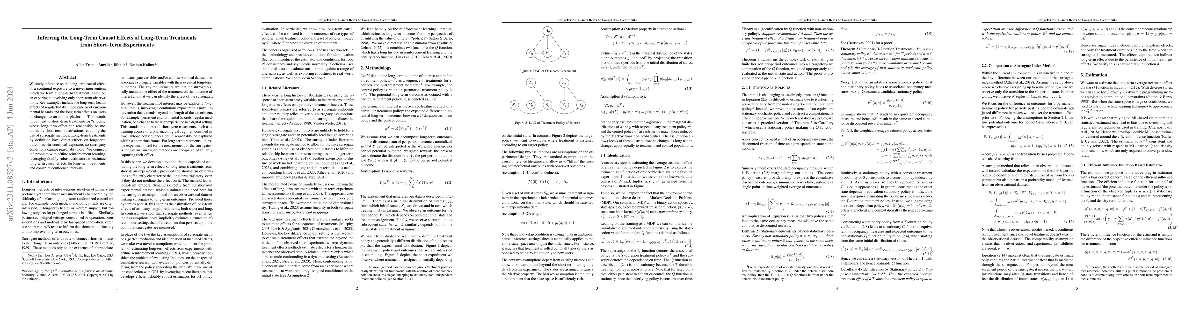 Thumbnail for Inferring the Long-Term Causal Effects of Long-Term Treatments from
  Short-Term Experiments