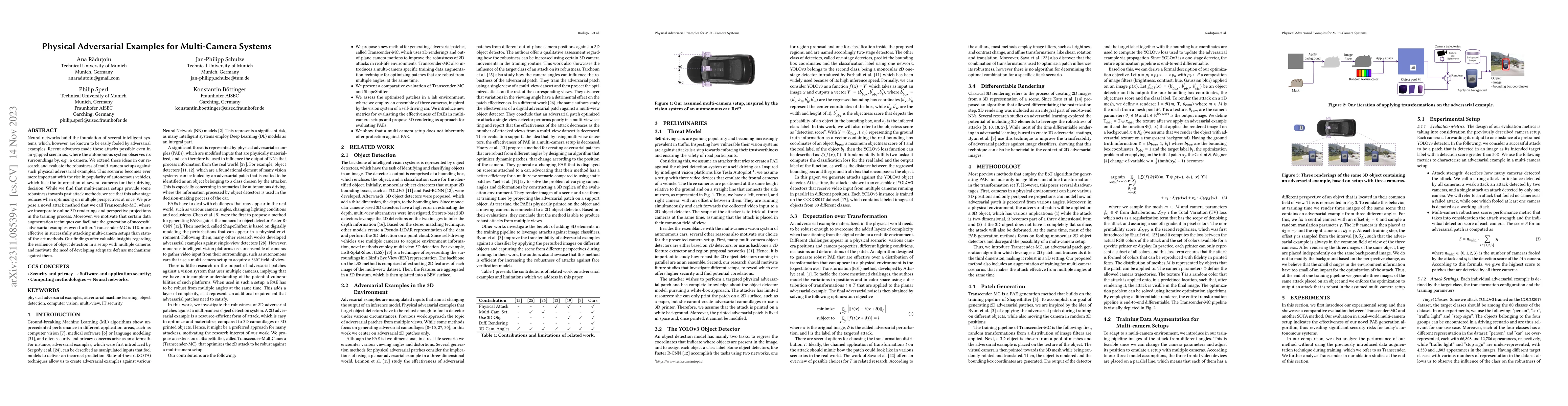 Thumbnail for Physical Adversarial Examples for Multi-Camera Systems