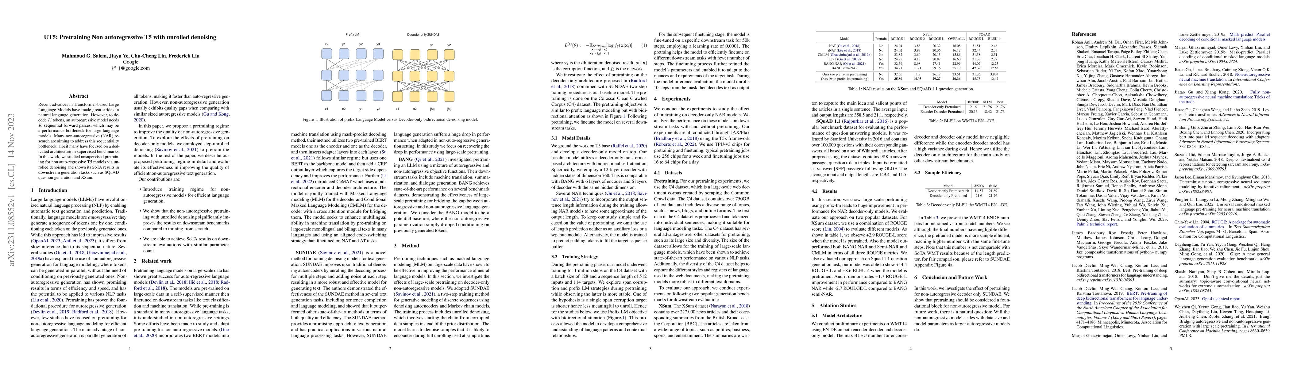 Thumbnail for UT5: Pretraining Non autoregressive T5 with unrolled denoising