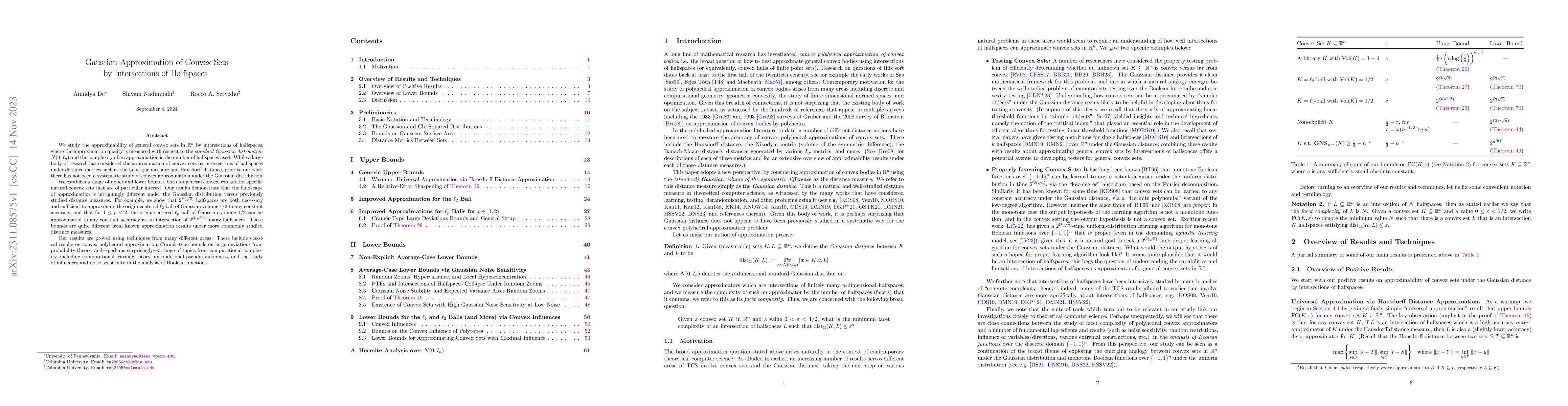 Thumbnail for Gaussian Approximation of Convex Sets by Intersections of Halfspaces