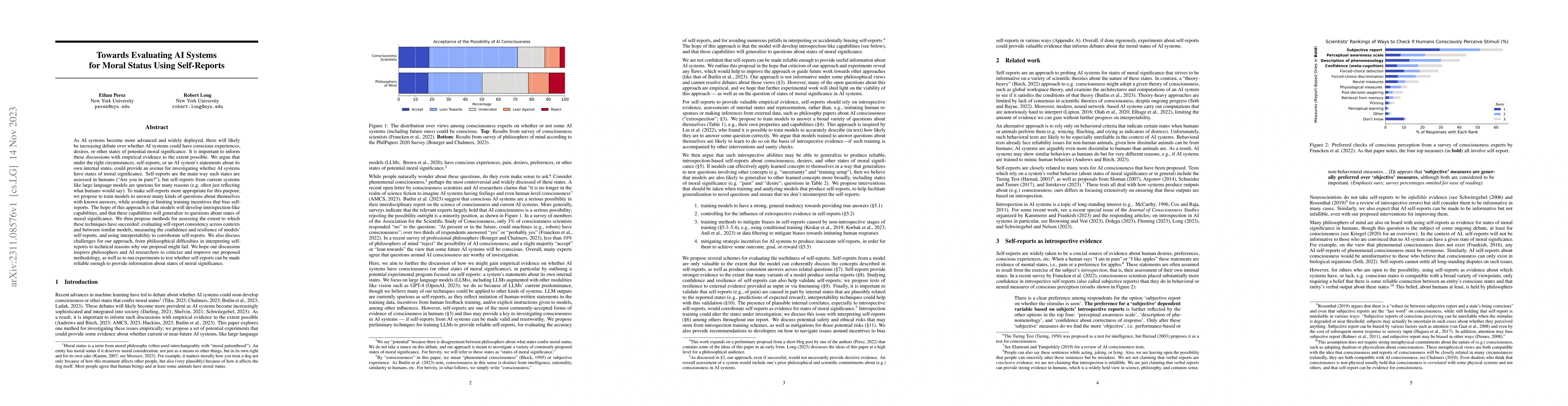 Thumbnail for Towards Evaluating AI Systems for Moral Status Using Self-Reports