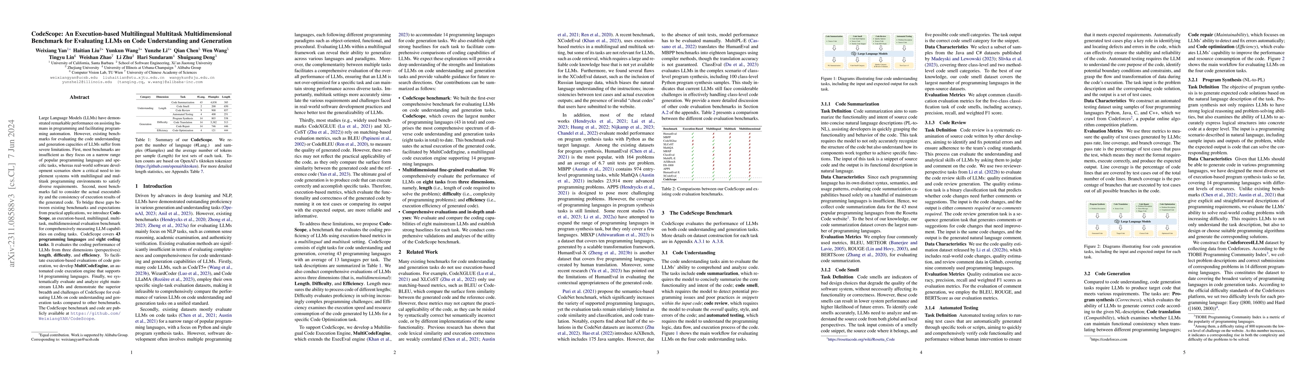 Thumbnail for CodeScope: An Execution-based Multilingual Multitask Multidimensional
  Benchmark for Evaluating LLMs on Code Understanding and Generation