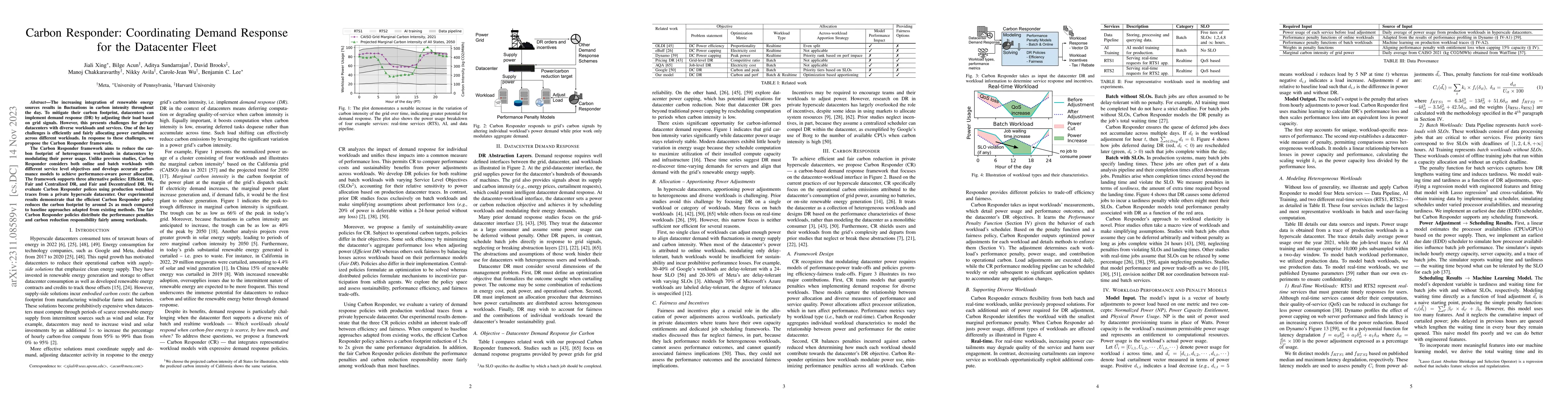Thumbnail for Carbon Responder: Coordinating Demand Response for the Datacenter Fleet