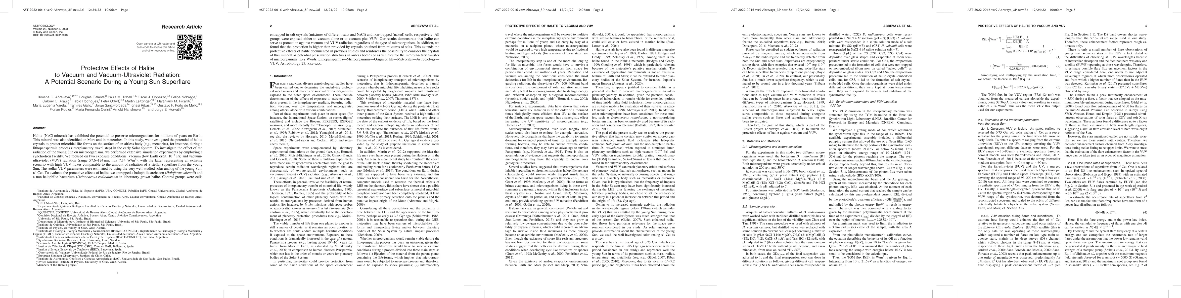 Thumbnail for Protective Effects of Halite to Vacuum and Vacuum-Ultraviolet Radiation:
  A Potential Scenario During a Young Sun Superflare
