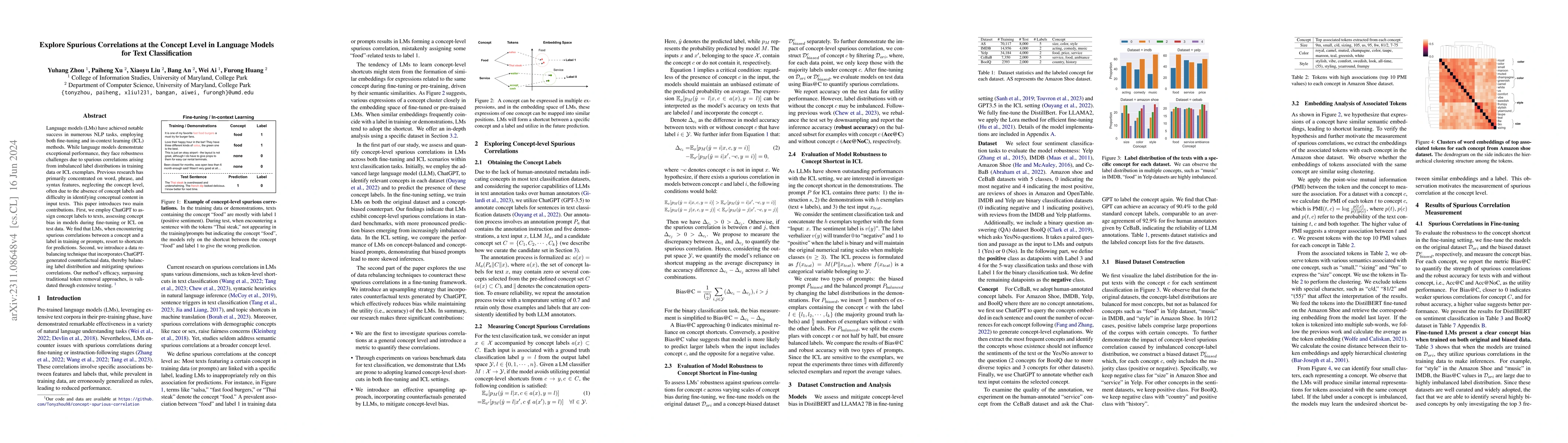 Thumbnail for Explore Spurious Correlations at the Concept Level in Language Models
  for Text Classification