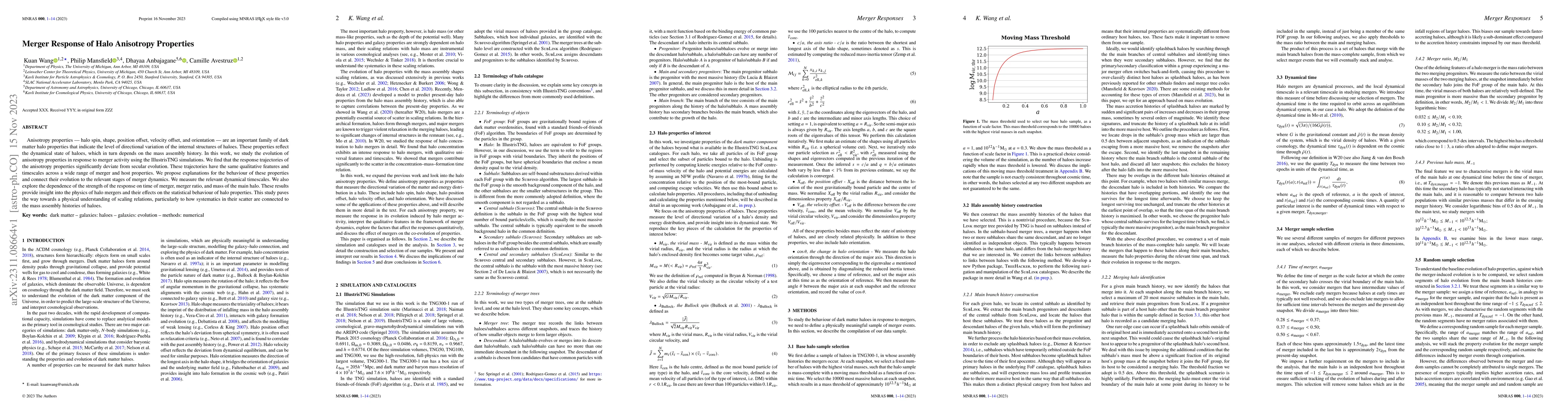 Thumbnail for Merger Response of Halo Anisotropy Properties
