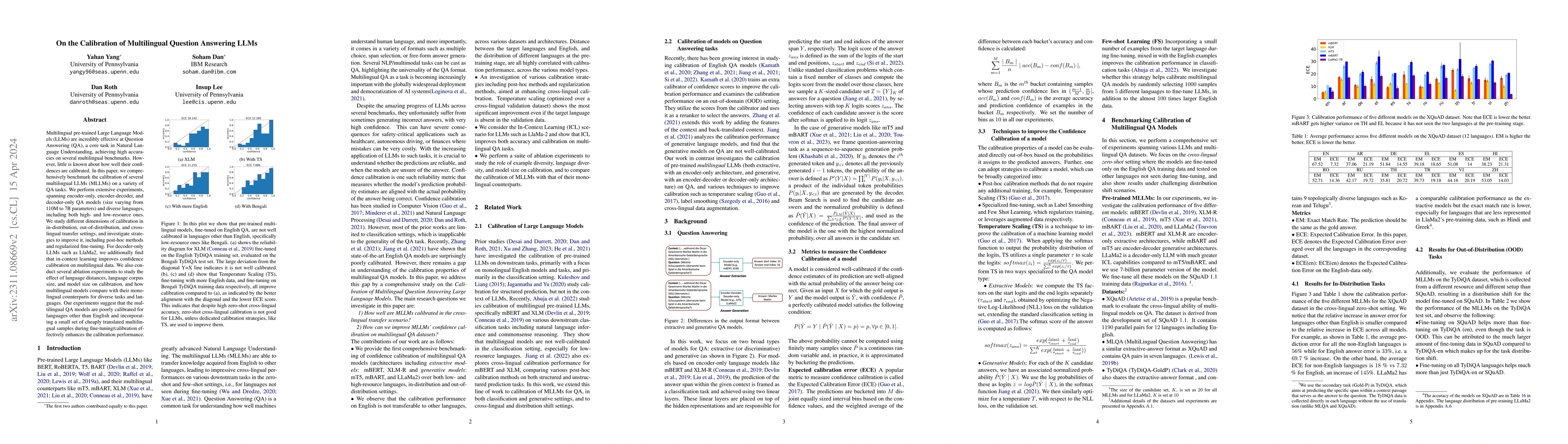 Thumbnail for On the Calibration of Multilingual Question Answering LLMs