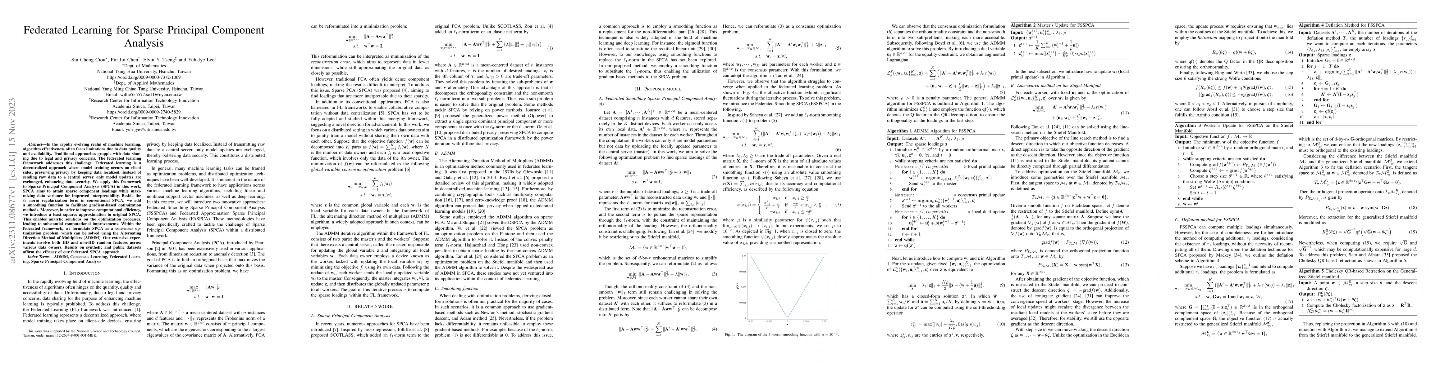 Thumbnail for Federated Learning for Sparse Principal Component Analysis