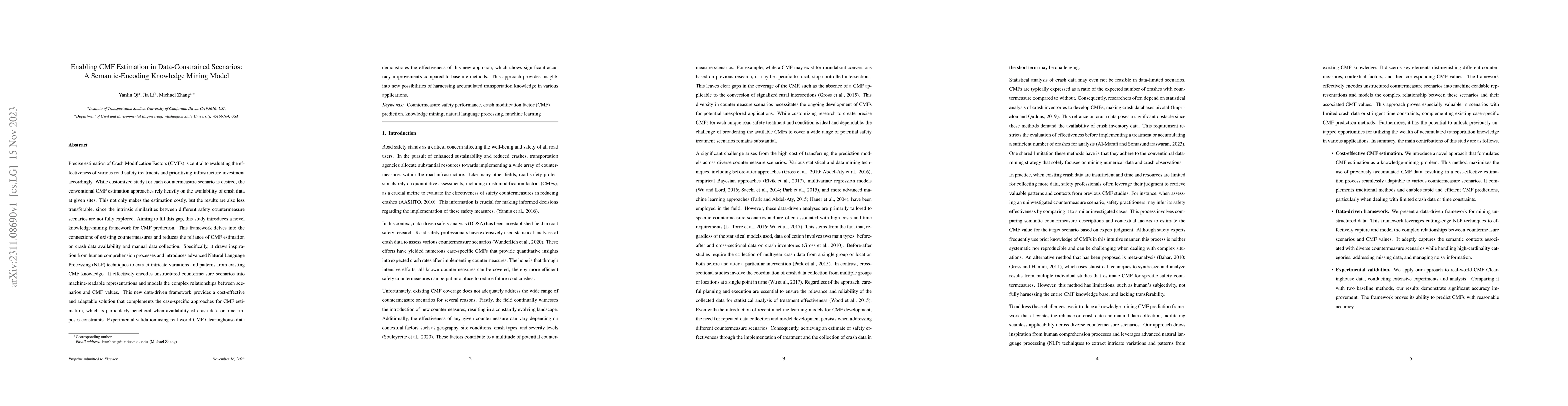 Thumbnail for Enabling CMF Estimation in Data-Constrained Scenarios: A
  Semantic-Encoding Knowledge Mining Model