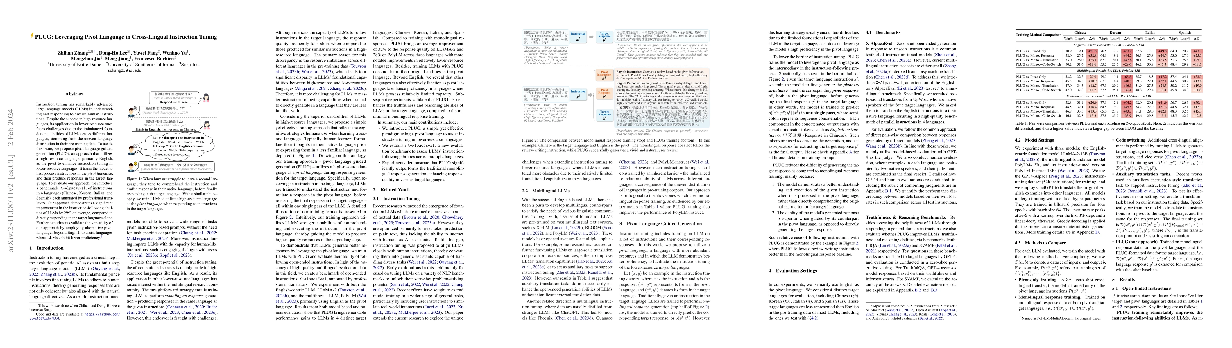 Thumbnail for PLUG: Leveraging Pivot Language in Cross-Lingual Instruction Tuning