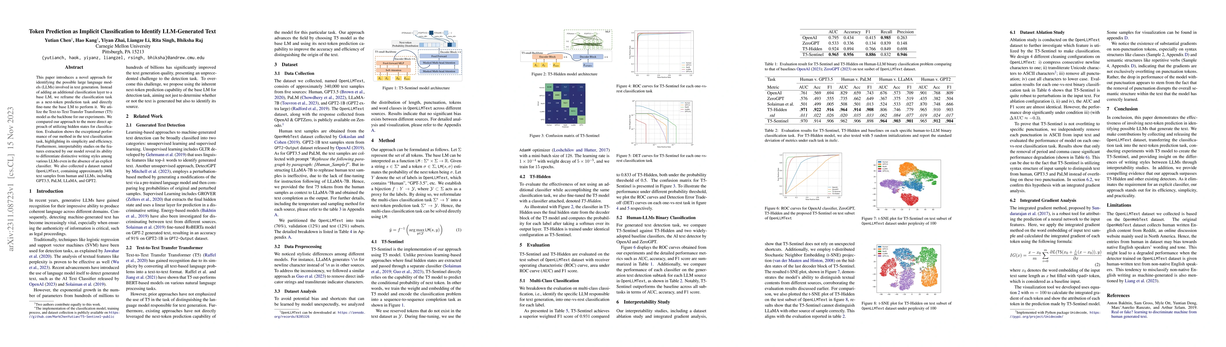 Thumbnail for Token Prediction as Implicit Classification to Identify LLM-Generated
  Text