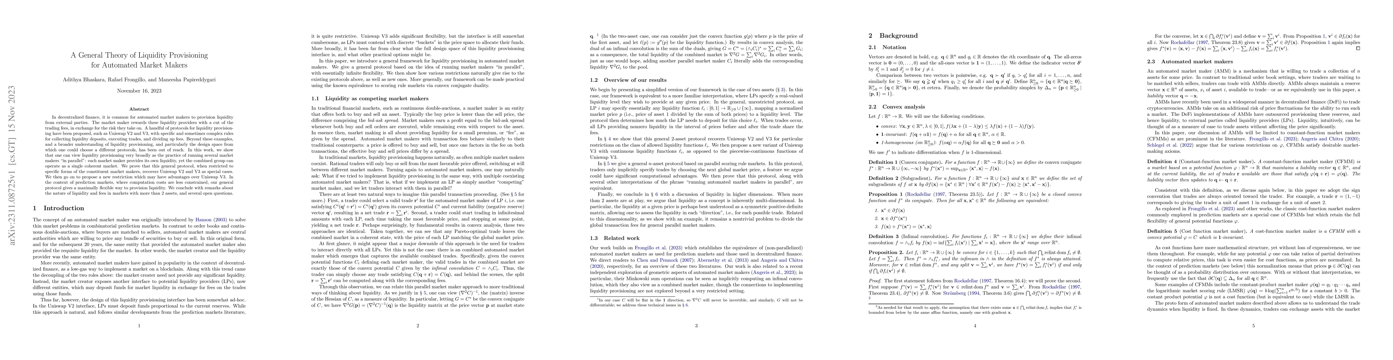 Thumbnail for A General Theory of Liquidity Provisioning for Automated Market Makers