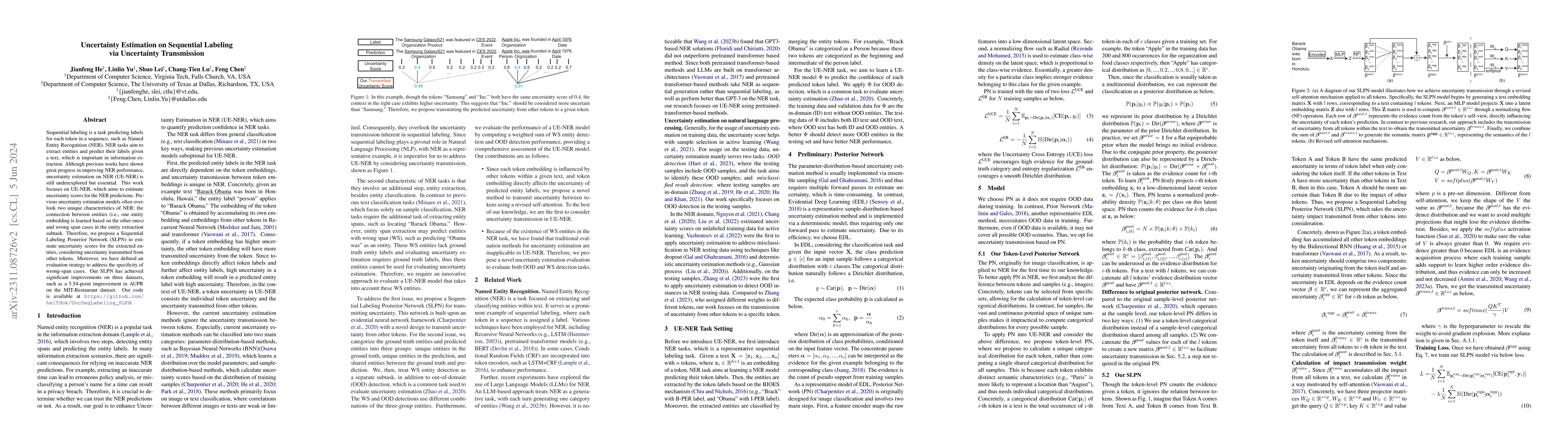 Thumbnail for Uncertainty Estimation on Sequential Labeling via Uncertainty
  Transmission