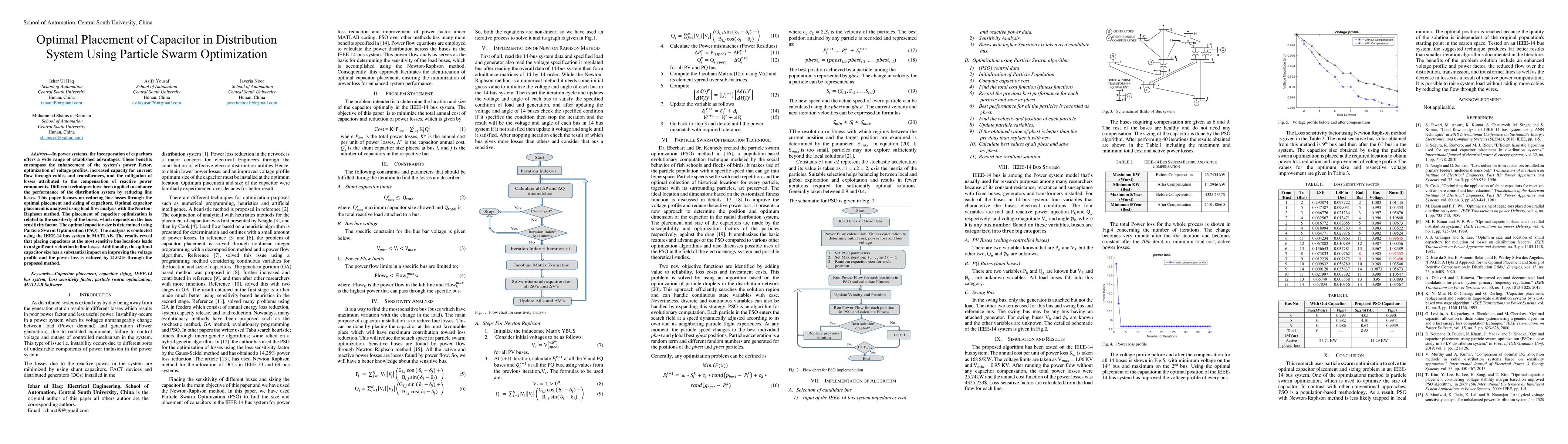 Thumbnail for Optimal Placement of Capacitor in Distribution System using Particle
  Swarm Optimization