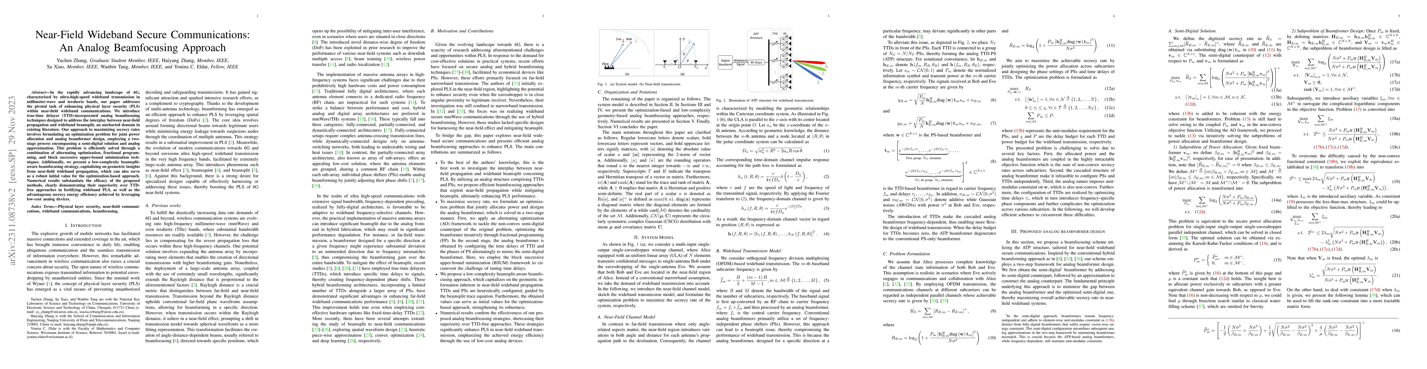 Thumbnail for Near-Field Wideband Secure Communications: An Analog Beamfocusing
  Approach
