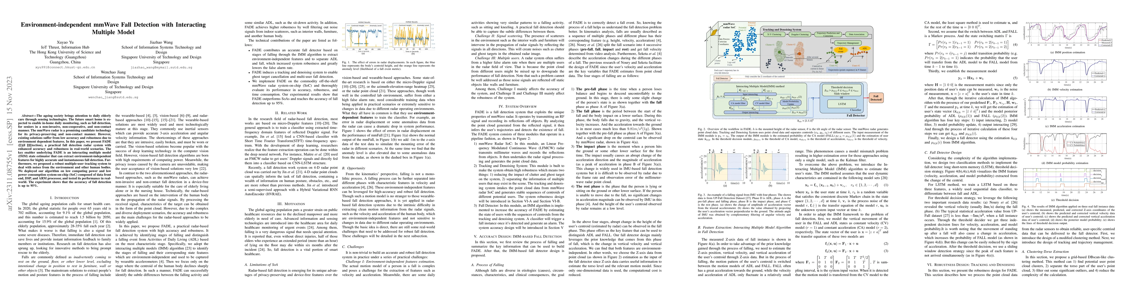 Thumbnail for Environment-independent mmWave Fall Detection with Interacting Multiple
  Model