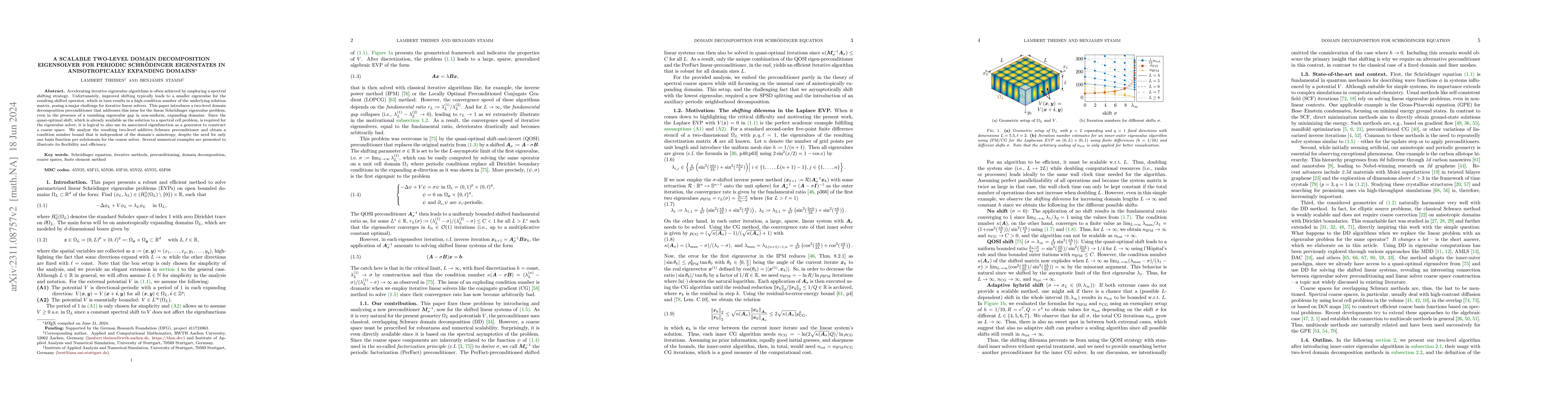 Thumbnail for A Scalable Two-Level Domain Decomposition Eigensolver for Periodic
  Schrödinger Eigenstates in Anisotropically Expanding Domains