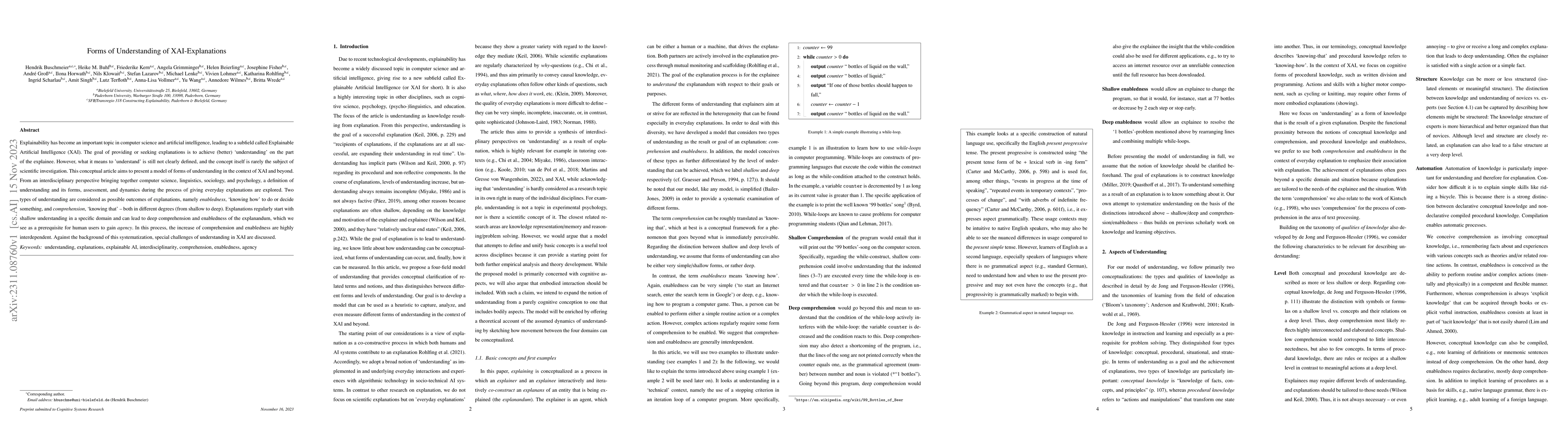 Thumbnail for Forms of Understanding of XAI-Explanations