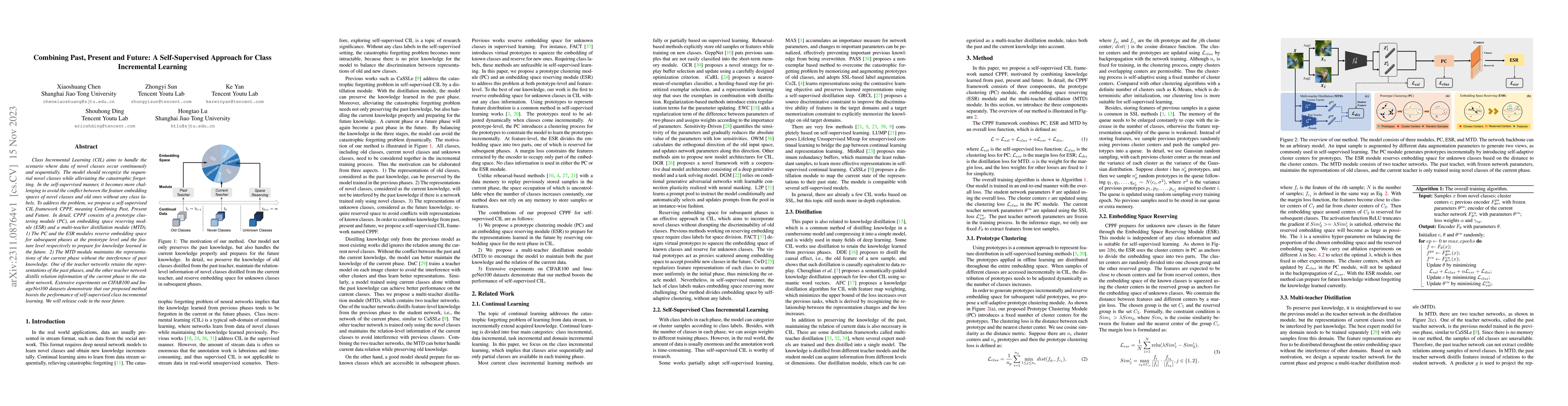 Thumbnail for Combining Past, Present and Future: A Self-Supervised Approach for Class
  Incremental Learning