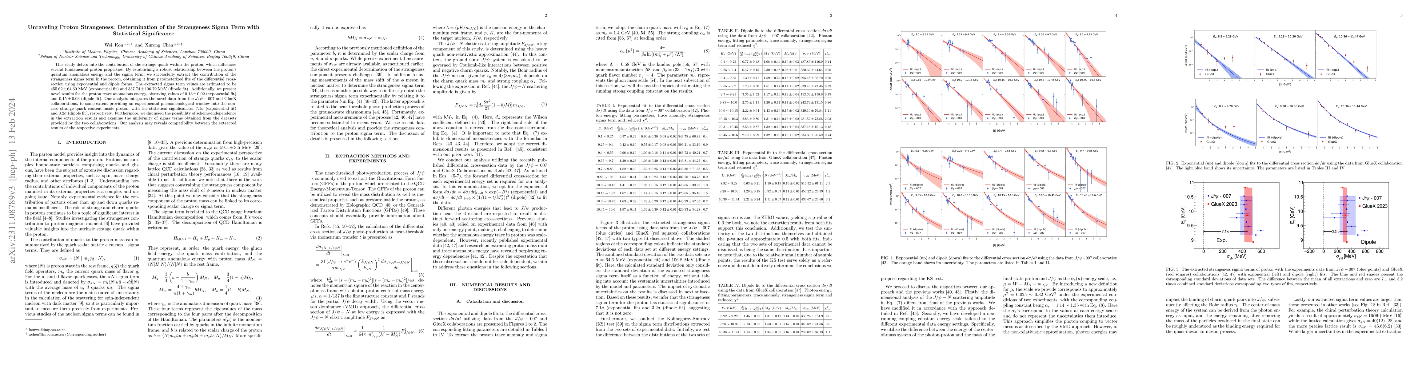Thumbnail for Unraveling Proton Strangeness: Determination of the Strangeness Sigma
  Term with Statistical Significance