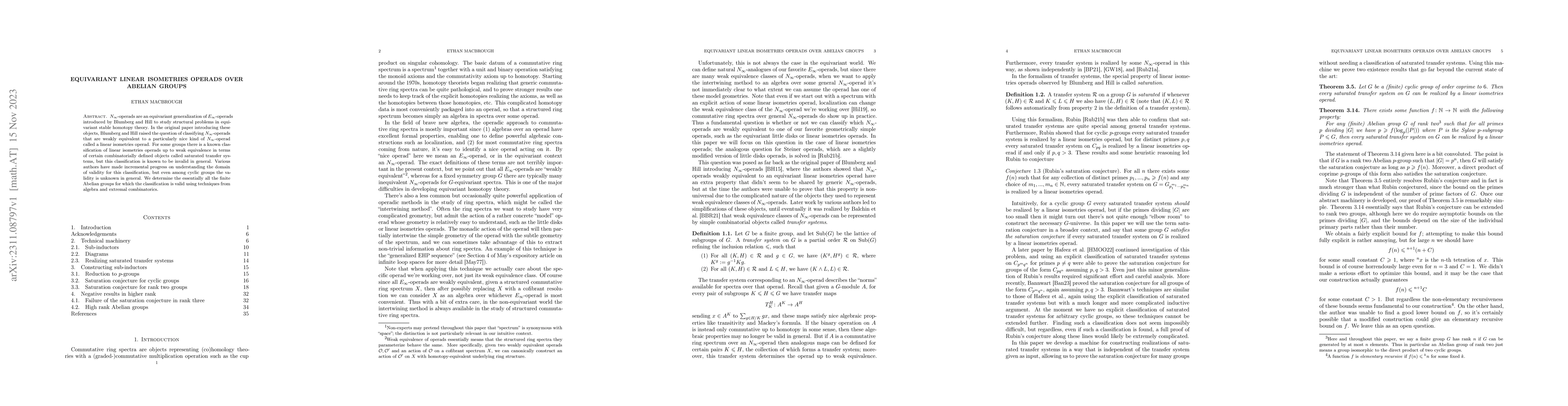 Thumbnail for Equivariant linear isometries operads over Abelian groups