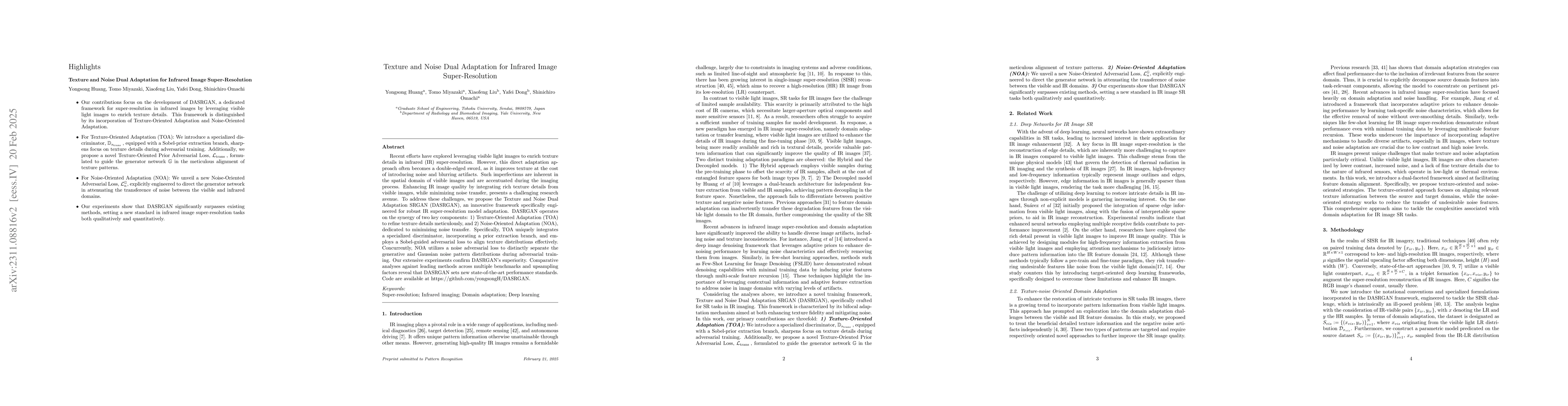 Thumbnail for Target-oriented Domain Adaptation for Infrared Image Super-Resolution