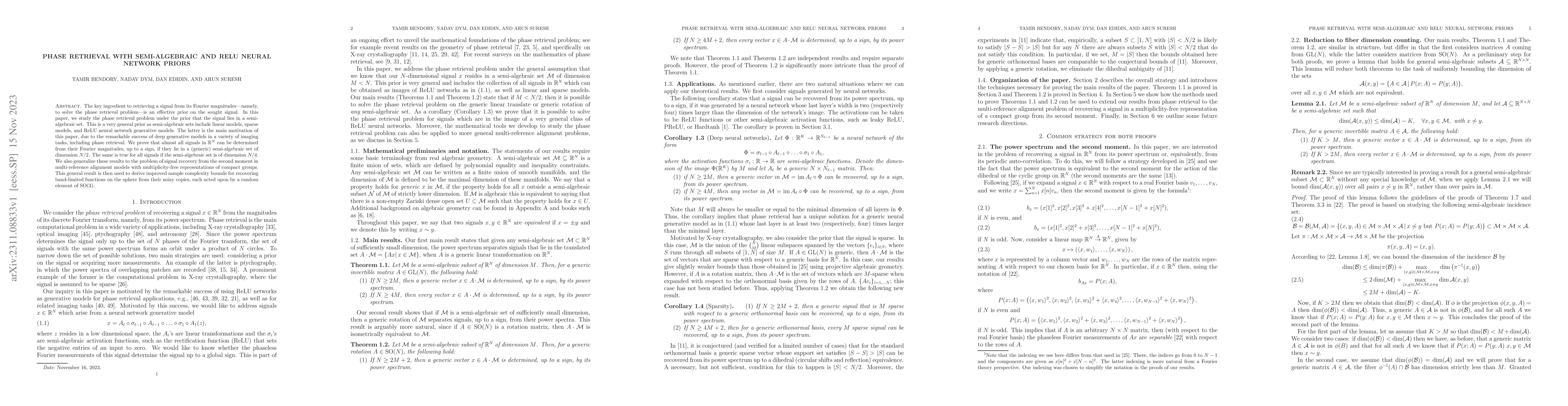 Thumbnail for Phase retrieval with semi-algebraic and ReLU neural network priors