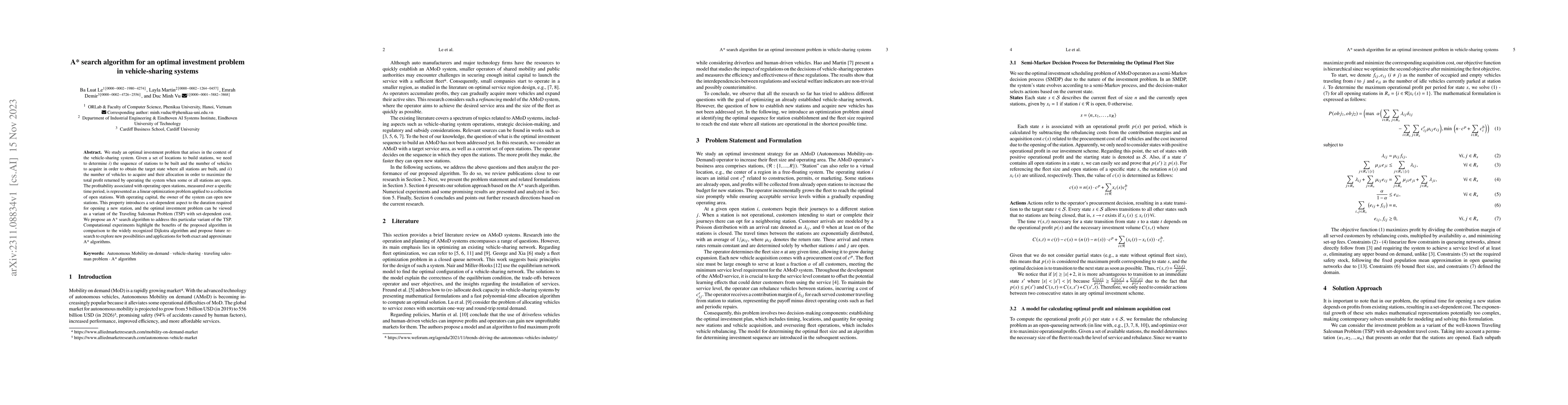 Thumbnail for A* search algorithm for an optimal investment problem in vehicle-sharing
  systems