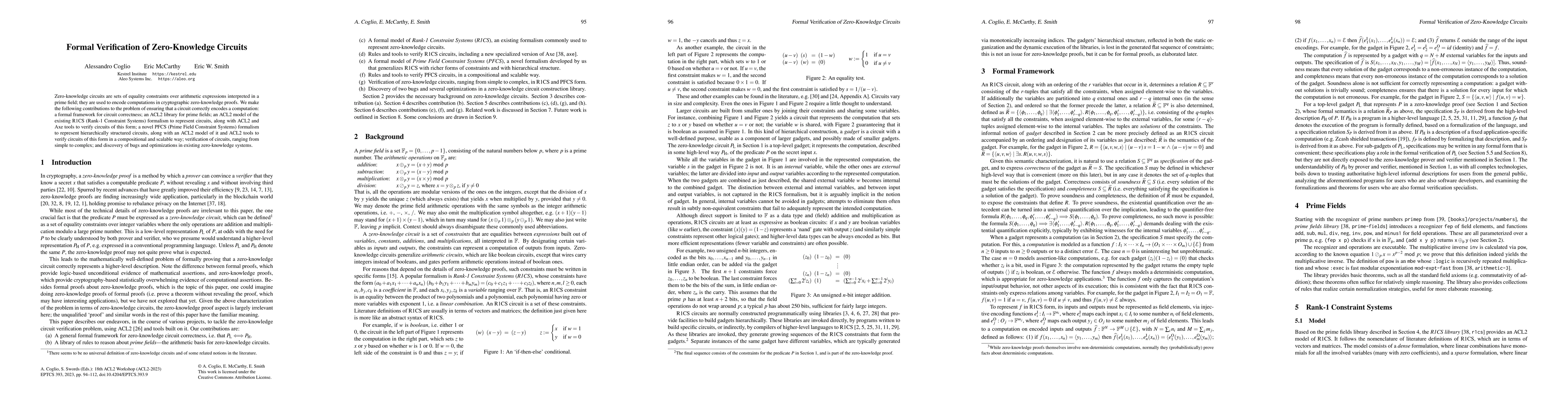Thumbnail for Formal Verification of Zero-Knowledge Circuits