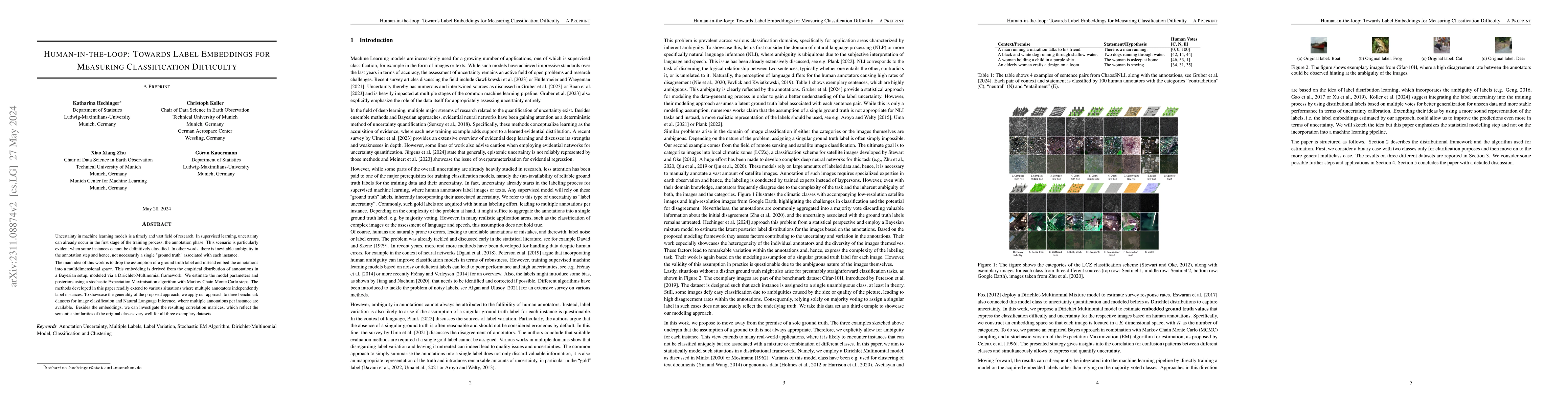 Thumbnail for Human-in-the-loop: Towards Label Embeddings for Measuring Classification
  Difficulty