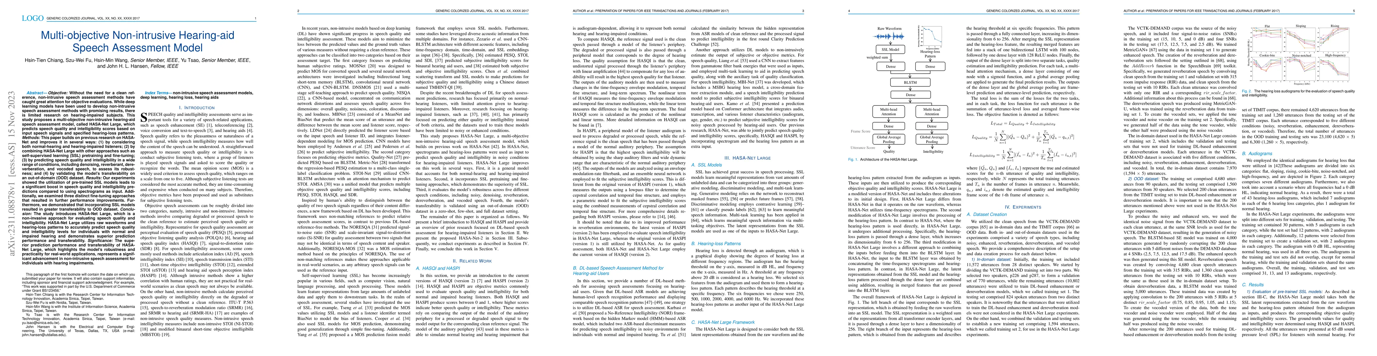 Thumbnail for Multi-objective Non-intrusive Hearing-aid Speech Assessment Model