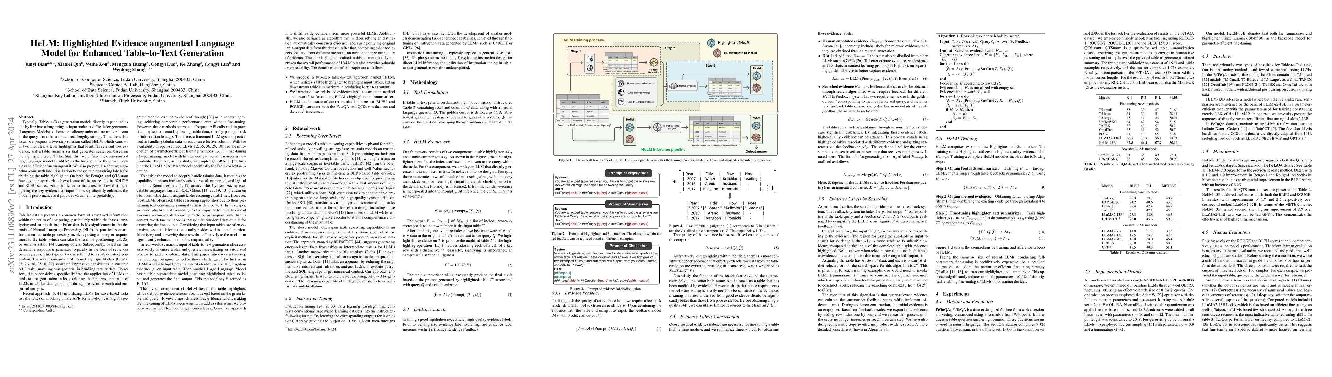 Thumbnail for HeLM: Highlighted Evidence augmented Language Model for Enhanced
  Table-to-Text Generation
