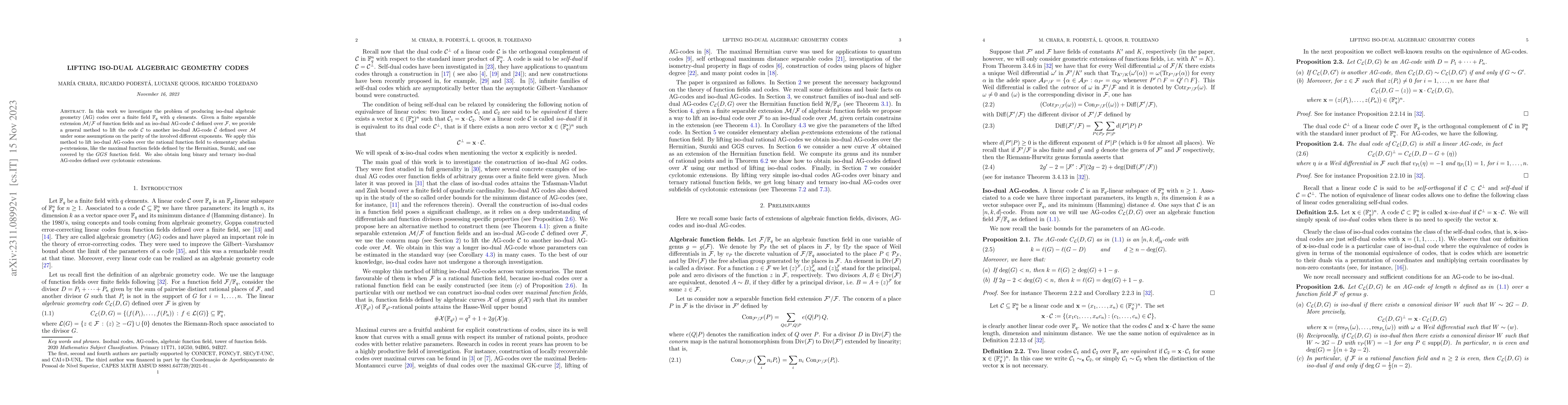 Thumbnail for Lifting iso-dual algebraic geometry codes