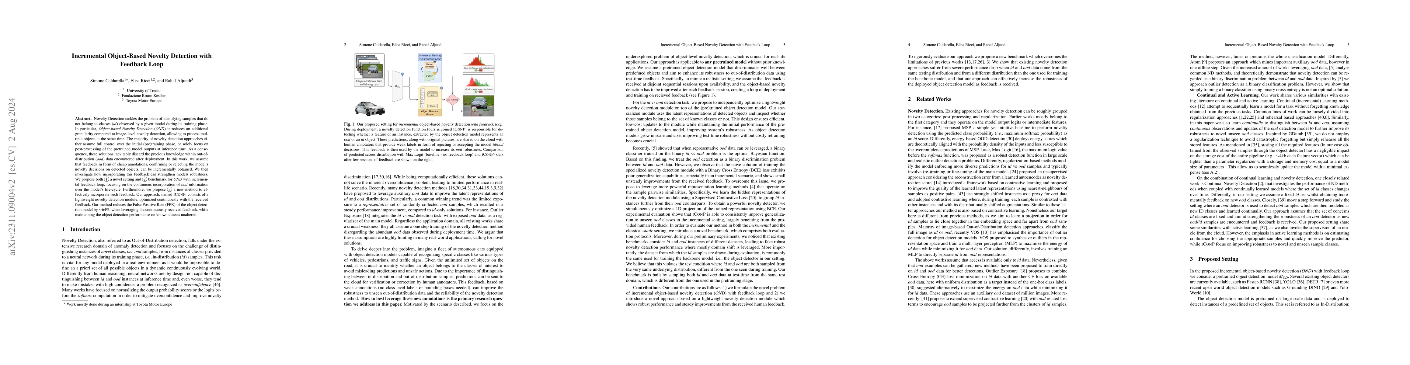 Thumbnail for Incremental Object-Based Novelty Detection with Feedback Loop