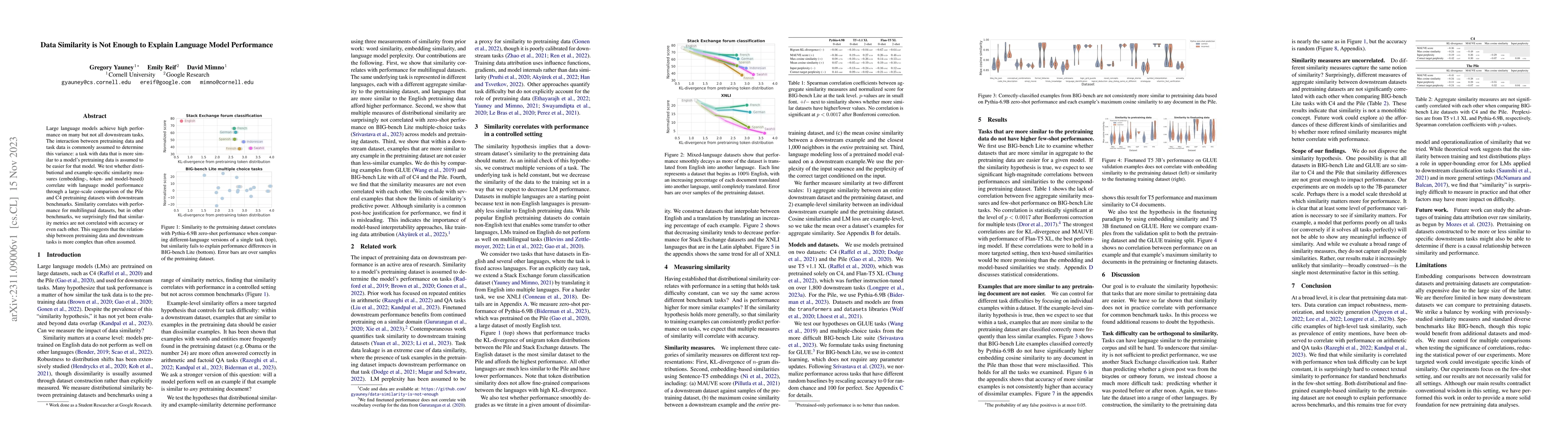 Thumbnail for Data Similarity is Not Enough to Explain Language Model Performance