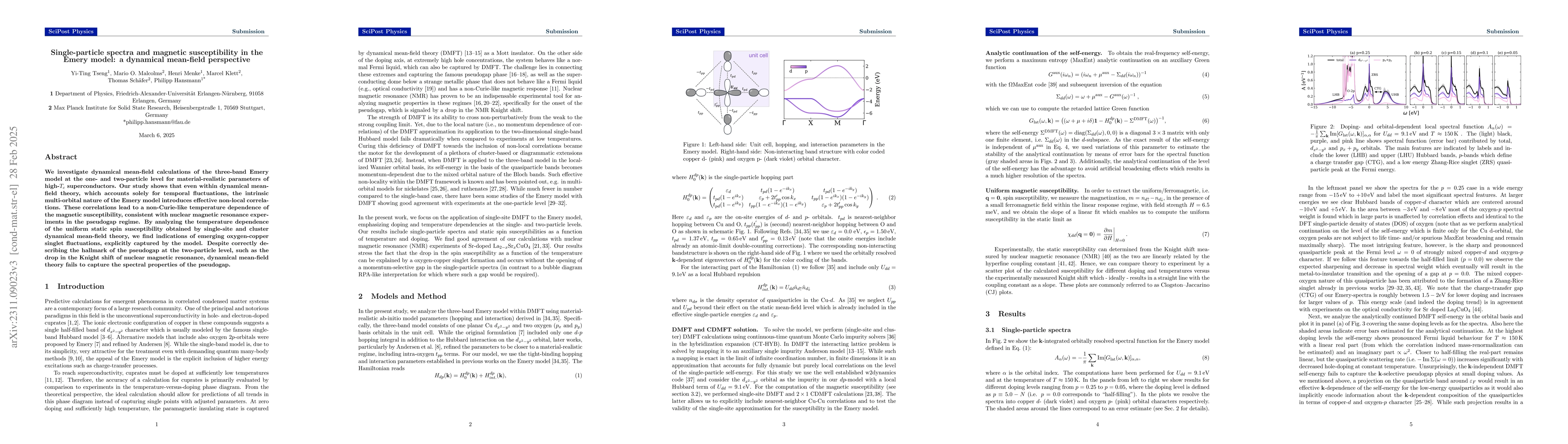 Thumbnail for Single- and two-particle observables in the Emery model: a dynamical
  mean-field perspective