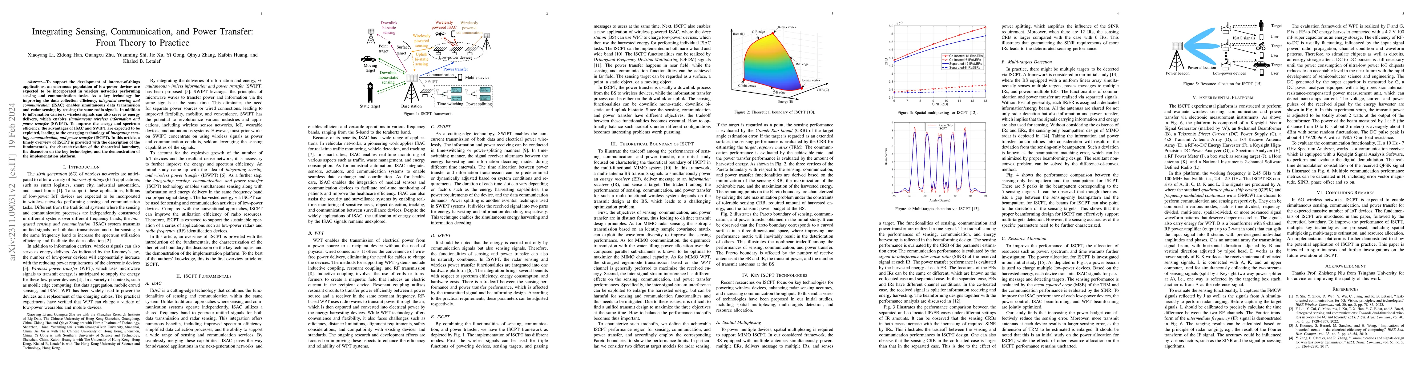 Thumbnail for Integrating Sensing, Communication, and Power Transfer: From Theory to
  Practice